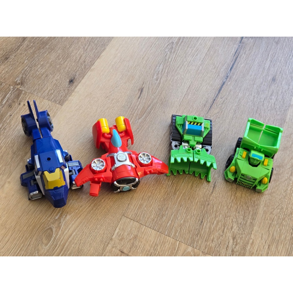 Playskool Transformers Rescue Bots Academy Lot of 4 Whirl Boulder Hot Shot